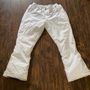 White snow pants